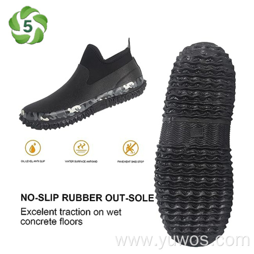 Unisex Waterproof Garden Shoes Ankle Rain Boots